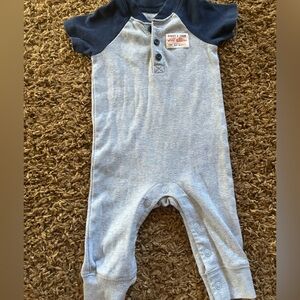 Carter's Blue and Gray Baby Onesie
